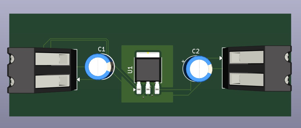 LM7805 Voltage Regulator PCB